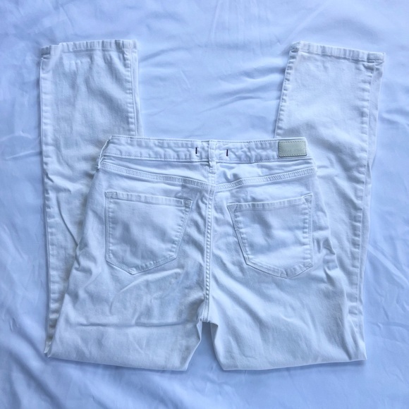 Dear John White Mid Rise Jeans Slim Straight Button Up Optic White Size 26 - Picture 5 of 11